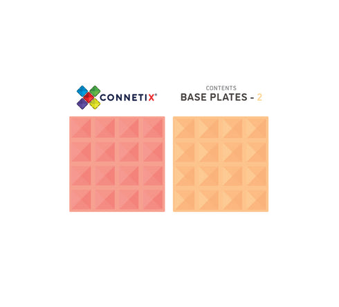CONNETIX - 2 Piece Lemon & Peach Base Plate Pack
